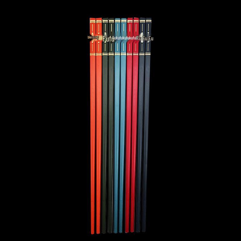 

A-TIMES Fu Man Duo Alloy Chopsticks, 5 Pairs