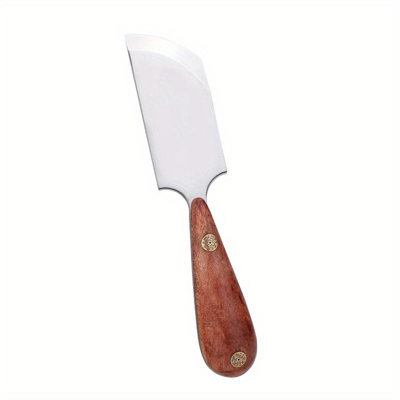 1Pc Professional Leather Trimming Knife Sandalwood Handle Leather Cutting Knife Leathercraft Carving Tool Light Grey
