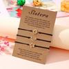 3pcs Star Moon Sun Friendship Bracelets Fashion Matching Bracelets Woven Rope Sister Bracelets for Women Teen Girls