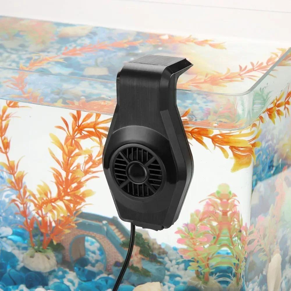 USB Aquarium Cooling Fan w/Speed Control, Mini Quiet Powerful Waterproof for Fish/Shrimp/Plant Tanks Heat Dissipation