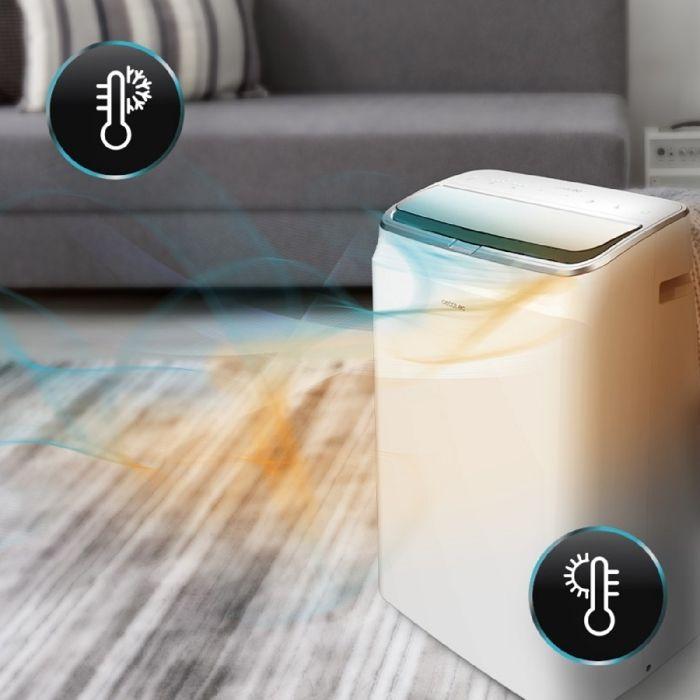 Cecotec Klimatyzator Przenośny ForceClima 12800 Ogrzewanie Podłączony. Pilot zdalnego sterowania, Wi-Fi i pompa ciepła, 12000 BTU, Wyświetlacz LED, 5