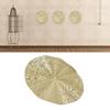 Golden Metal Wall Hanging Iron Circular Wall Ornament Round Iron Wall Art  Living Room Wall