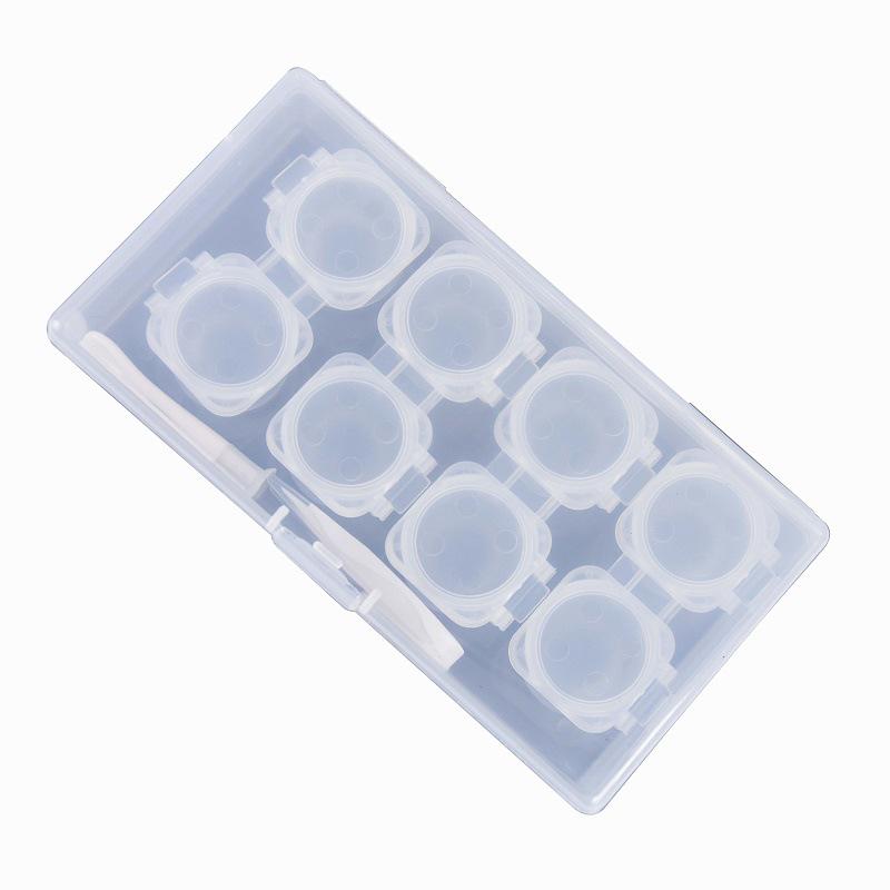 

Высококачественный прозрачный футляр для хранения контактных линз на кнопках для четырех пар