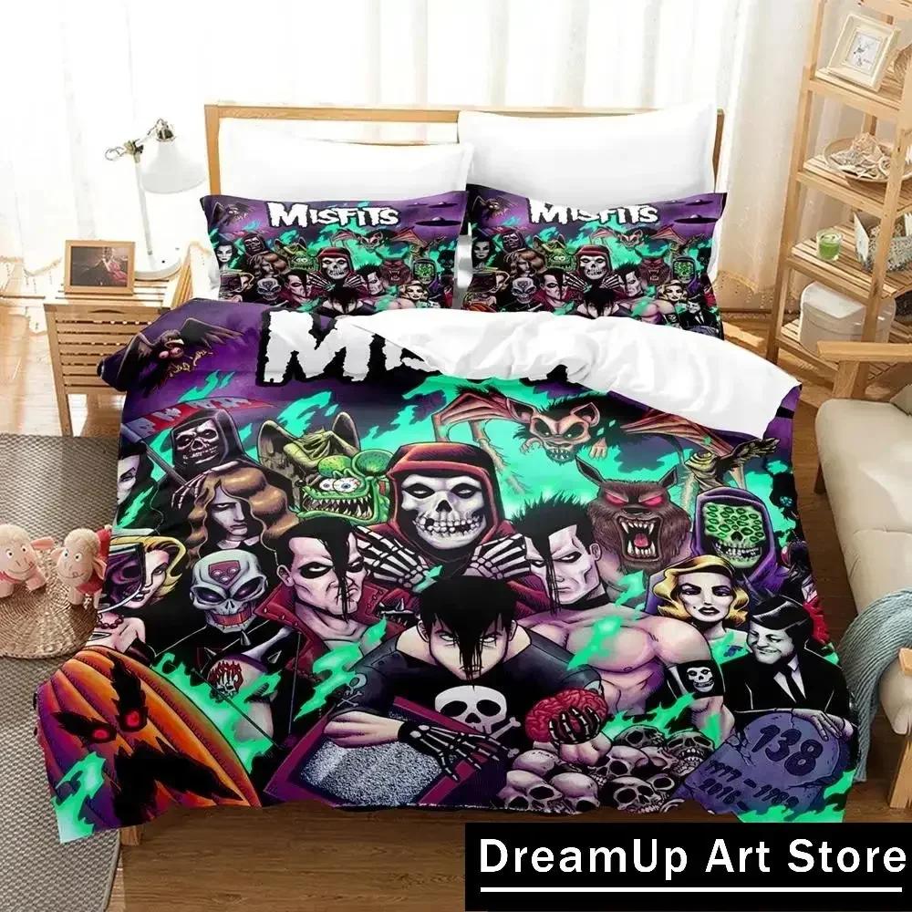 3D Print The Misfits Glenn Danzig Bedding Set Boys Girls Twin Queen King Size Duvet Cover Pillowcase Bed boys Adult