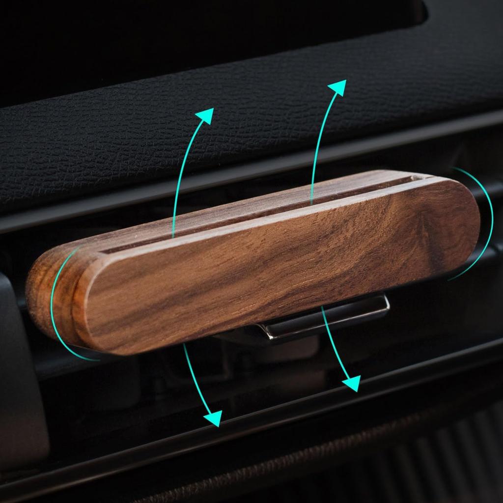 Latikaly Car Aroma Clip On Aroma Holder for Car Refill Carafer Drive Aroma Clip (Wood)