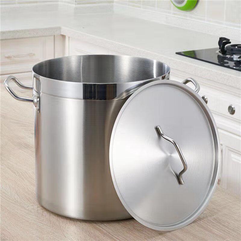 ZISIZ Tri-Ply Stainless Steel Induction Soup Pot with Lid