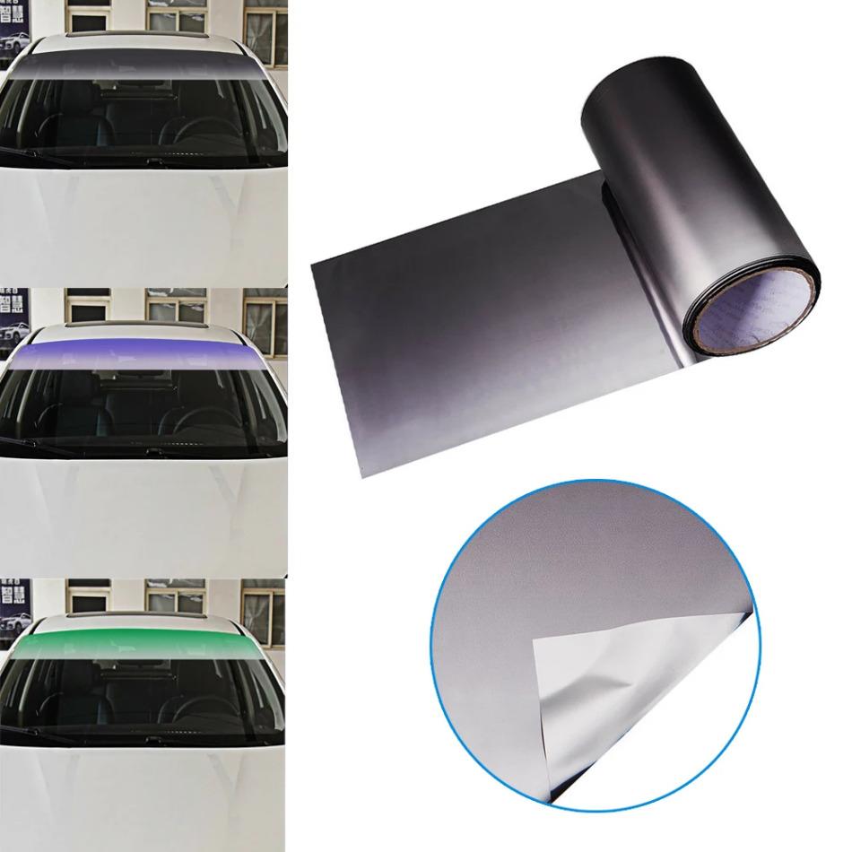 20*150cm Car Front Windshield Sunshade Film Car Window Decor Film Car Windshield Heat Insulation Film Auto Window Sticker