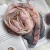 Summer Thin Silk Scarf for Women's High end Mulberry Silk Scarf Long Versatile Fashion Shawl Scarf Beach Towel