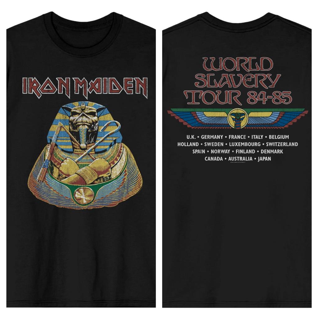 Unisex Iron Maiden Live After Death Double Sided Graphic T-Shirt, Heavy Metal Rock Band Black Street Tee, Music Fan Merchandise