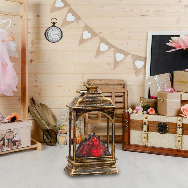 

Винтажный фонарь-камин, фонарь для дров, светодиодный фонарь с эффектом пламени на батарейках, декоративный настольный фонарь-камин для CHINA