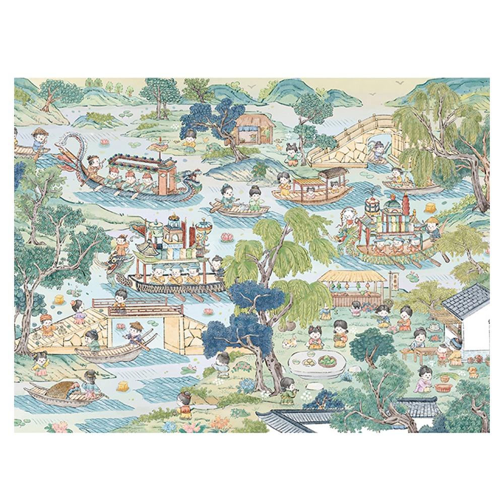Waterproof Oil Painting Street Scene Sticker DIY 3D Street View Stickers H
