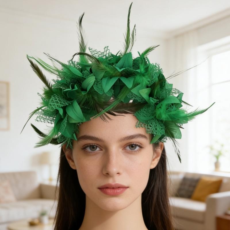 Feather Flapper Headbands Fat Tuesday Prom Dancer Headpiece for Party Carnivals Celebrations Headwear Hair Styling
