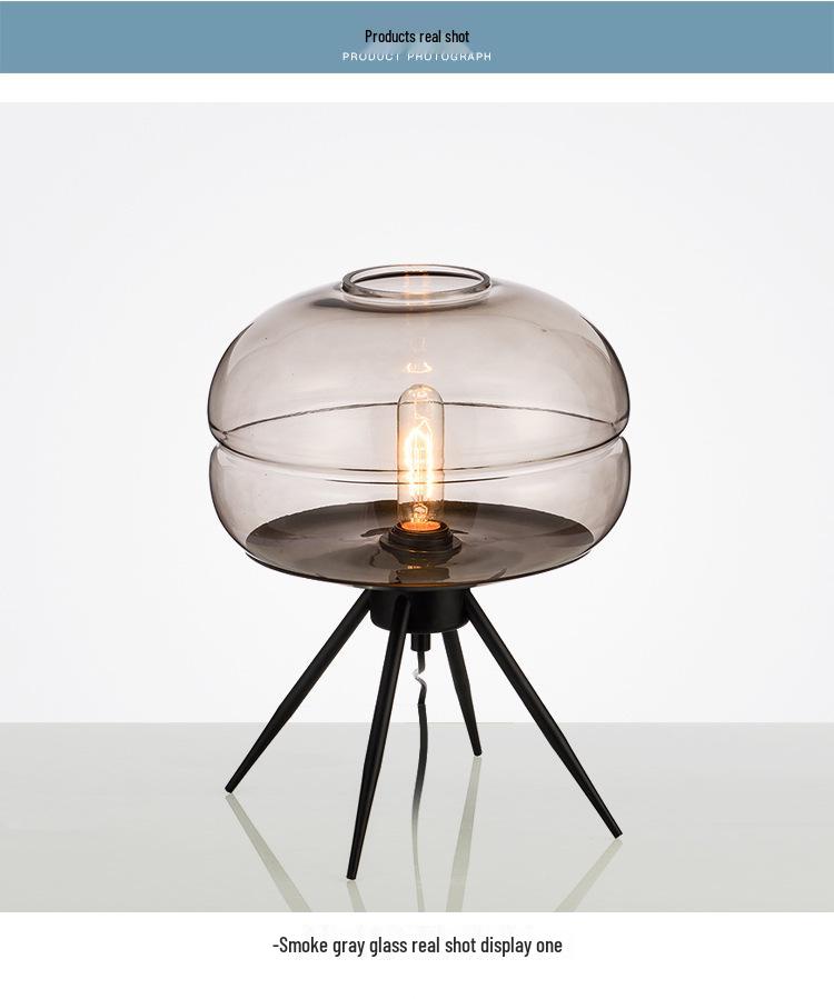 Minimalist Nordic Glass Table Lamp for Bedroom or Living Room Decor