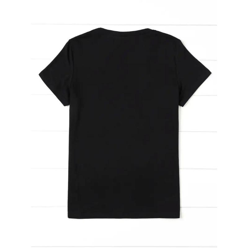 Dámské tričko s grafickým potiskem, ležérní, s kulatým výstřihem, krátkým rukávem, vyrobeno v 70. letech