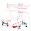 FA2008B Iron Double-Ended Quick-Release Clamp Clamping Device Horizontal Clamp Welding Positioning Fixture
