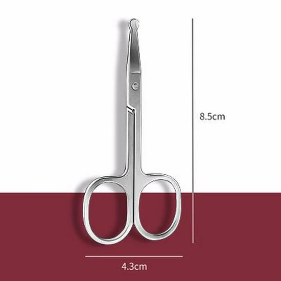 Men s German Nose Hair Trimming Set: High-Grade Round-Tip Scissors and Manual Trimmer