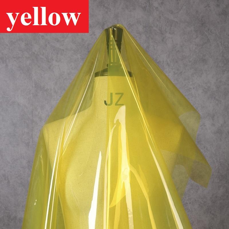 Holographic Clear PVC Vinyl Waterproof Iridescent Transparent TPU Jelly Plastic Fabric Fluorescent Transparent Film for Hair Bow