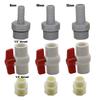 1/2" Threaded To 8/10/12mm PVC Aquarium Fish Tank Inlet Water Drain Joint Valve Aquarium Drain Fittings Water Tank Adapter 1 Set