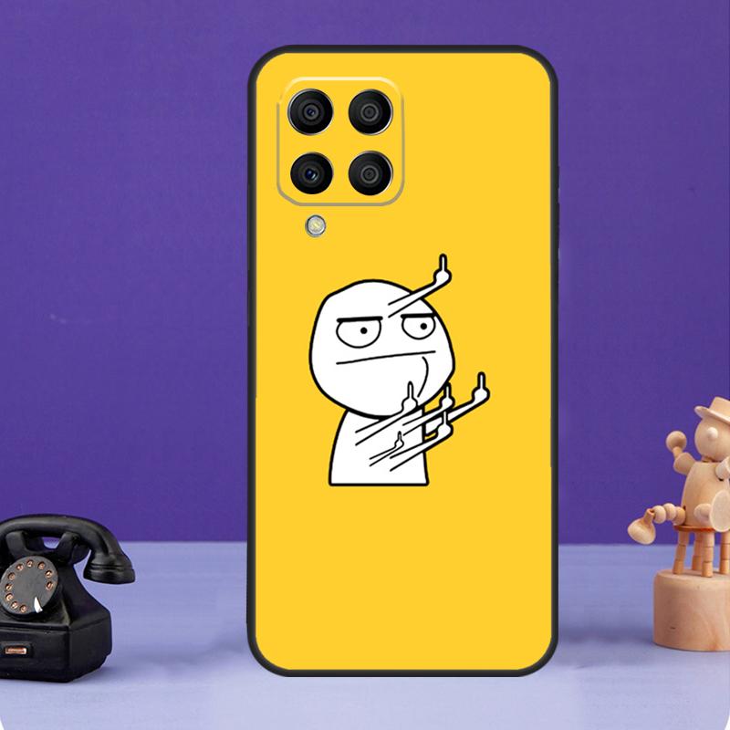 Vtipný pouzdro se středním prstem pro Samsung Galaxy M13 M33 M53 M20 M30s M31s M12 M32 M52 M11 M51 M14 M34 M54 M55 Kryt