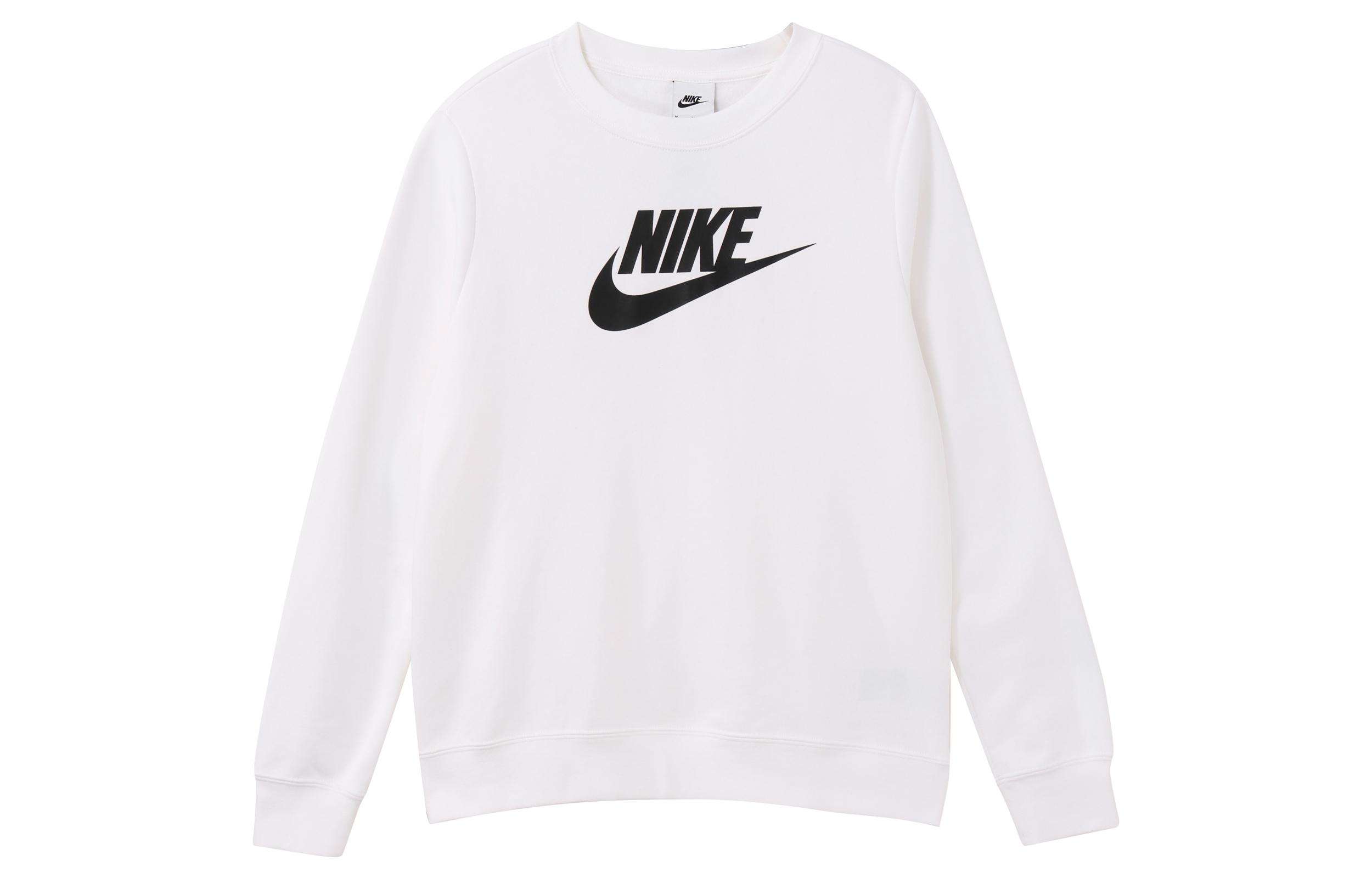 Nike Sportswear Club Fleece Women s Logo Crew-Neck Sweatshirt White DQ5833-100 S