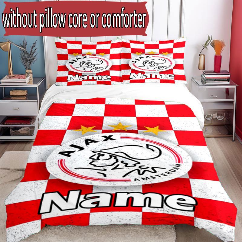 3pcs Duvet Cover Set (1*Duvet Cover + 2*Pillowcase, Without Core), Custom Name Ajax Pattern Bedding Set, Home Bedroom Decor Gift