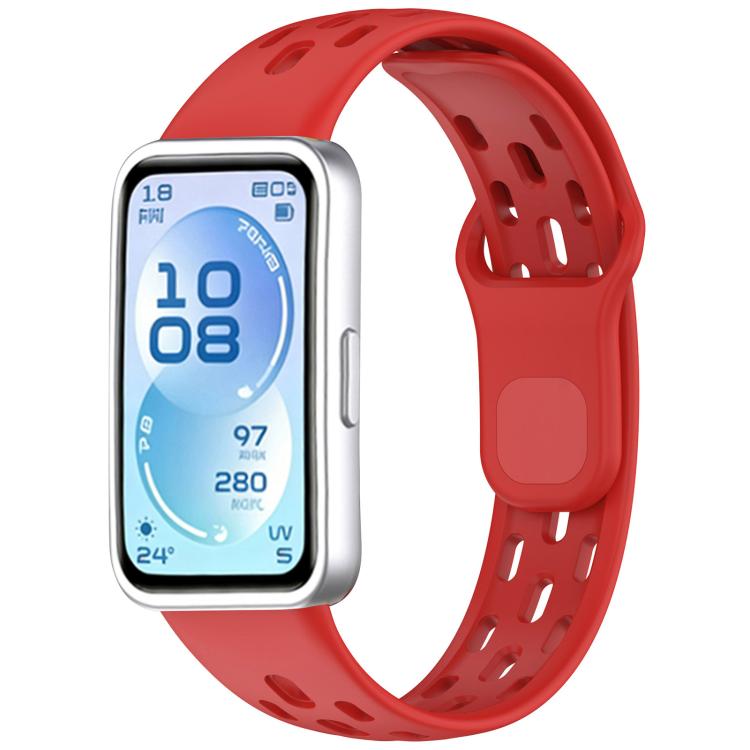 Honeycomb‑Breathable Silicone Watch Band For Huawei Band11 /11 Pro /11 Pro NFC