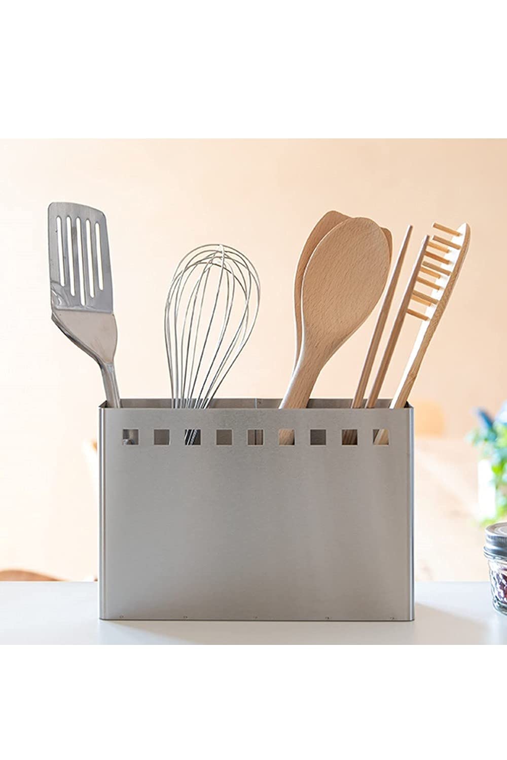 

be worth style in Slim Kitchen Tool Stainless Steel 2 Dividers with Wide x 7cm Deep x 15cm [Made Japan] Stand, 18-8 (Rust-Resistant), Cushions, 22.5cm