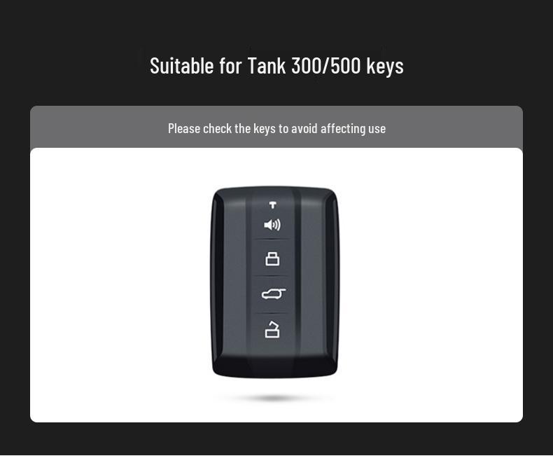 Tank 300/500 Aluminum Alloy Flip Key Case - Iron Man Edition
