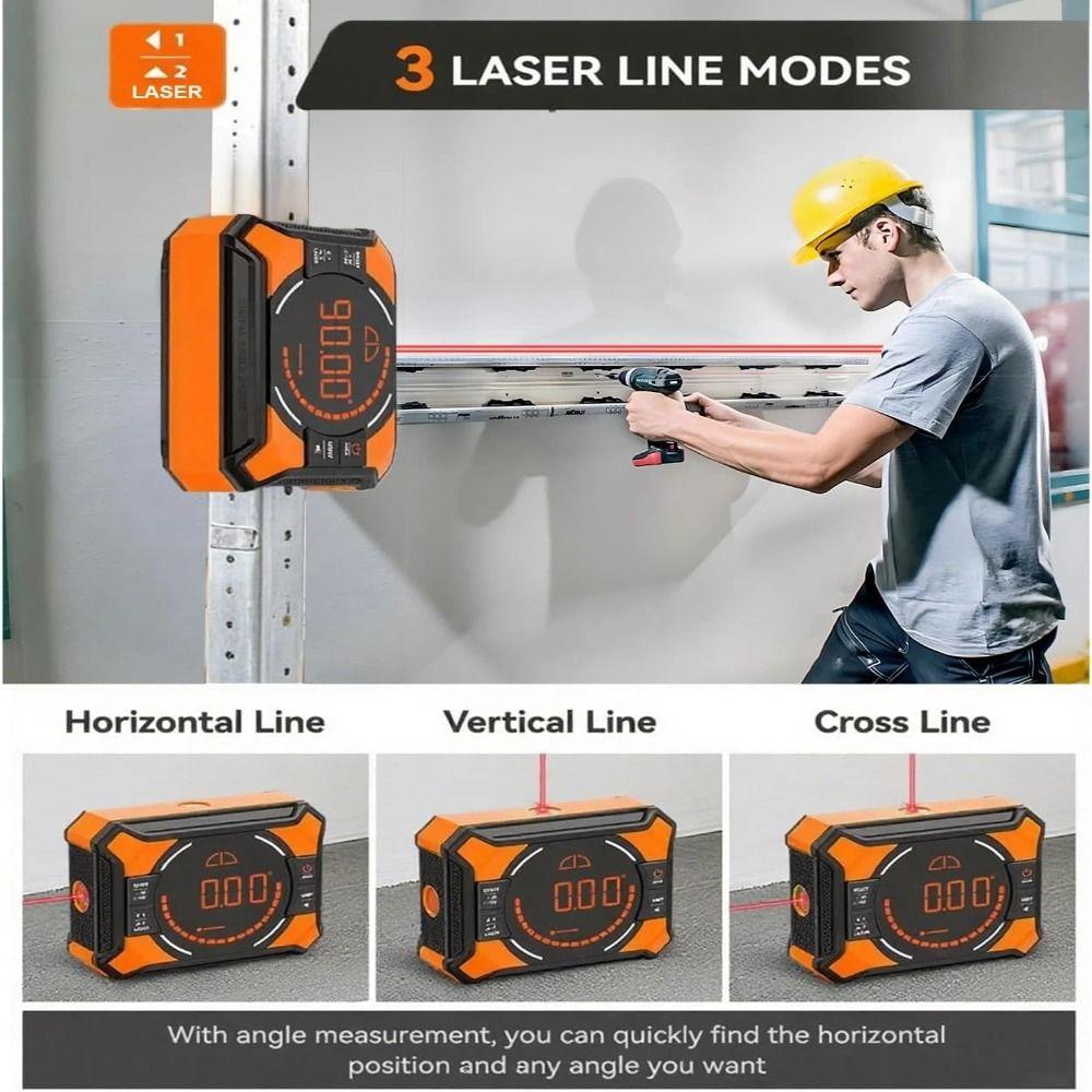 Digital Display Display Angle Gauge Four Sided Tilt Angle Box Electronic Level Laser
