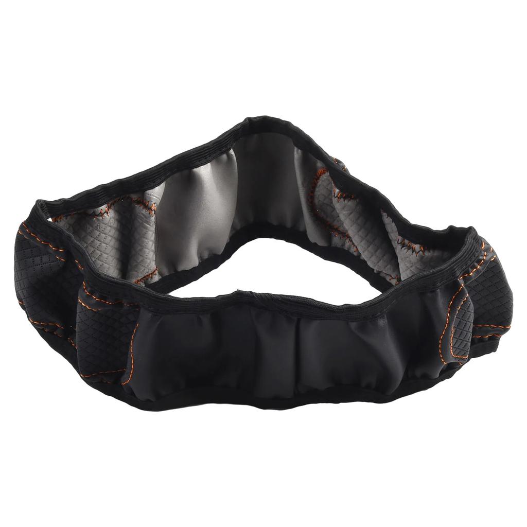 Durable Steering Wheel Cover Car Interior Leather Orange Line Pink Line Steering Wheel Cover 37-38cm Breathable