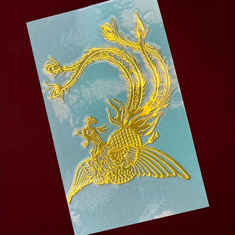 1 Piece Dragon Vs. Tiger Metal Sticker - Suitable for Mobile Phones, Laptops, Cars, Motorcycles, Vibrant Design,Metal Sticker Decoration.