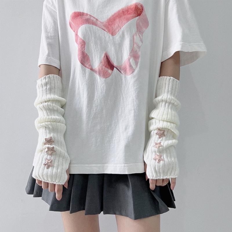 Sexy Mittens Music Festival Fingerless Gloves Party Supply Costume Arm Gloves Knitting Fingerless Arm Sleeve