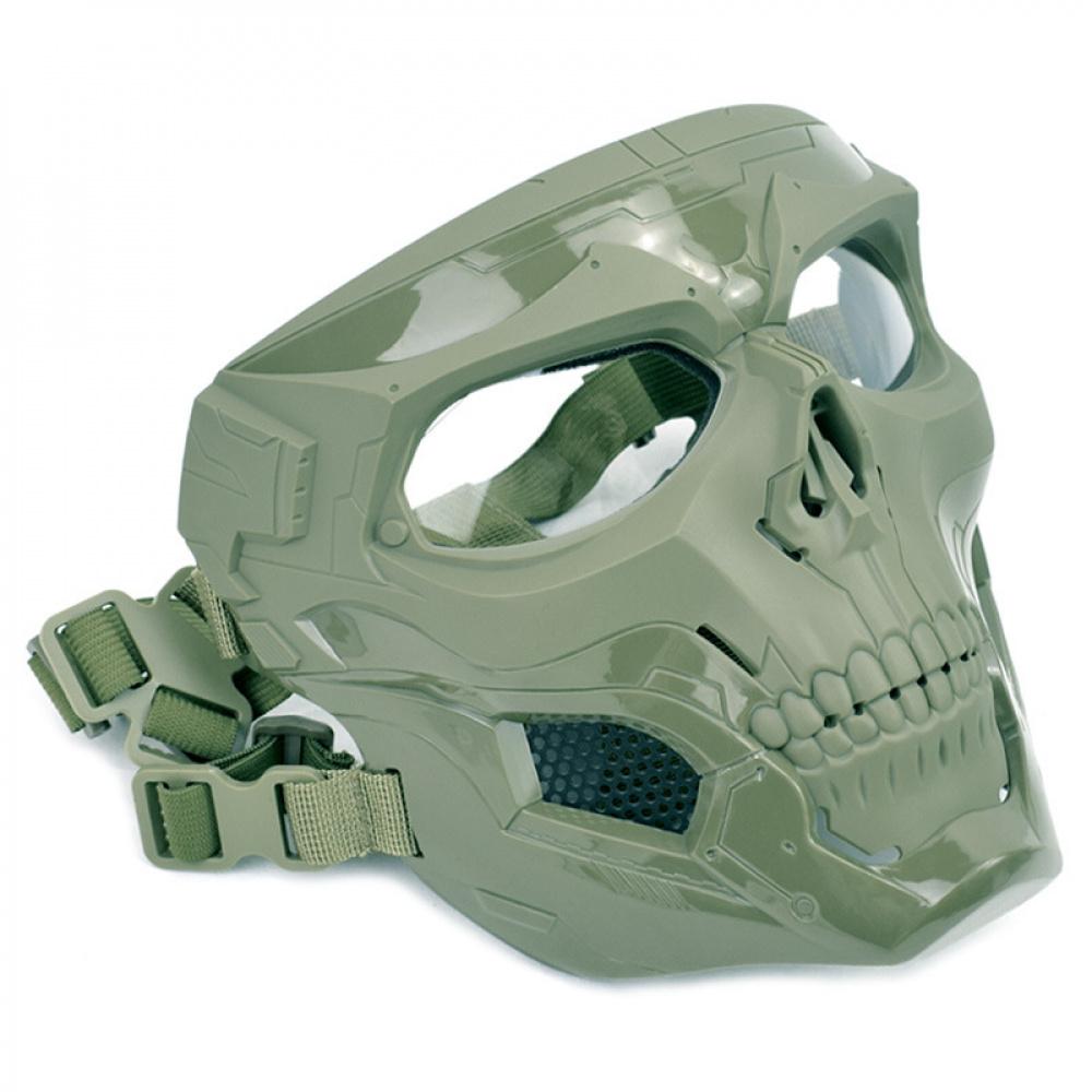 Skull Messenger Tactical Full Face Mask, Halloween Cosplay Scary Mask, Protective Mask for CS Airsoft Wargame