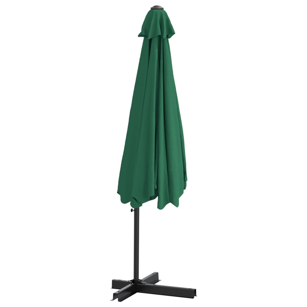 300 cm Steel Mast Garden Sun Umbrella in Green