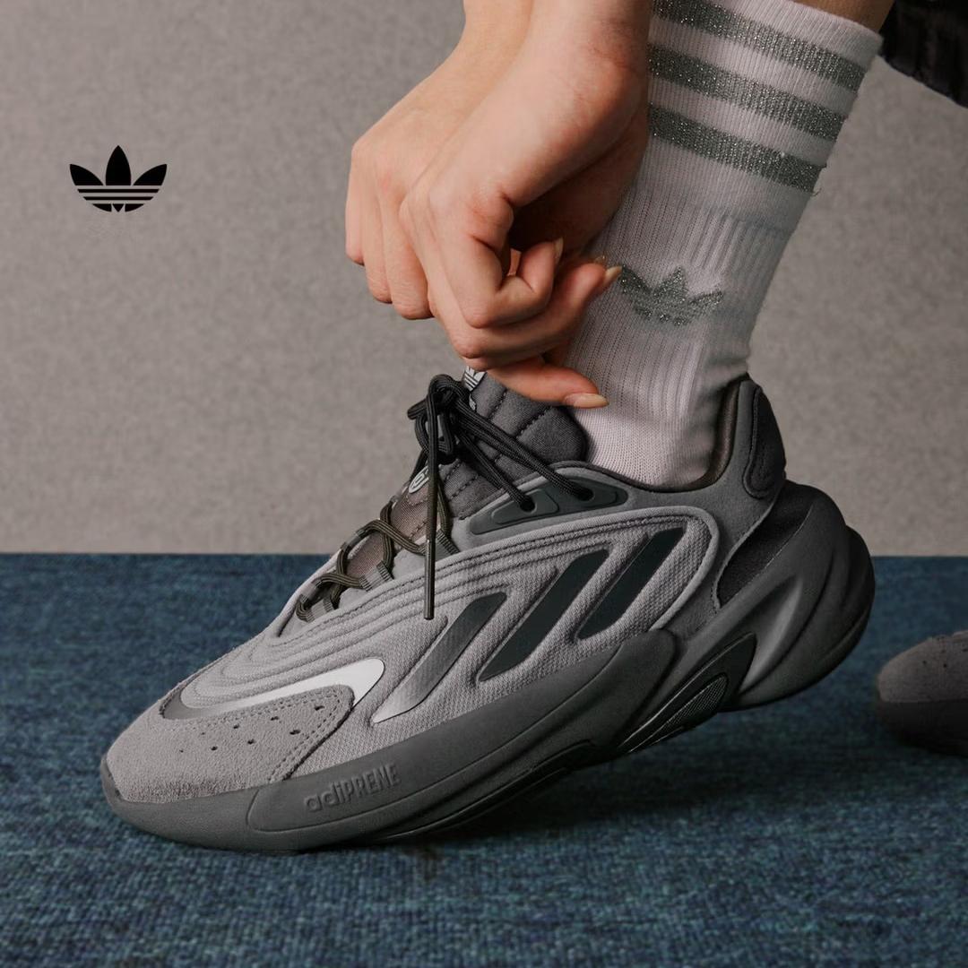 

Adidas OZELIA Классические Ретро Высокие Папины Кроссовки Adidas Три Листа JH7364 36 серый