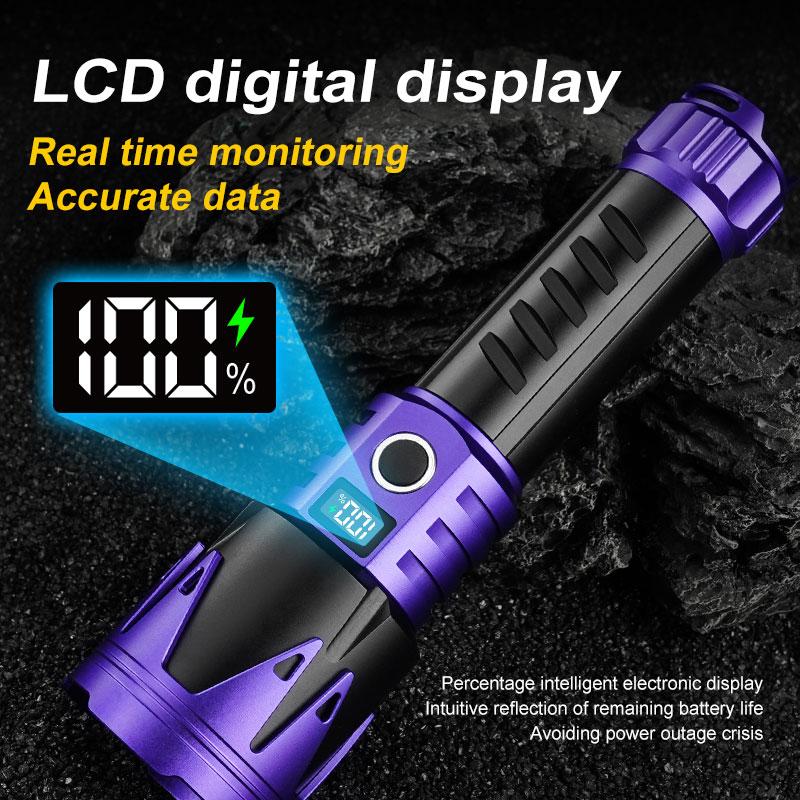 D5 Tactical Work Torch Light Powerful Led Flashlight Aluminium Alloy Flashlights Waterproof Torch Zoomable For Camping Hiking