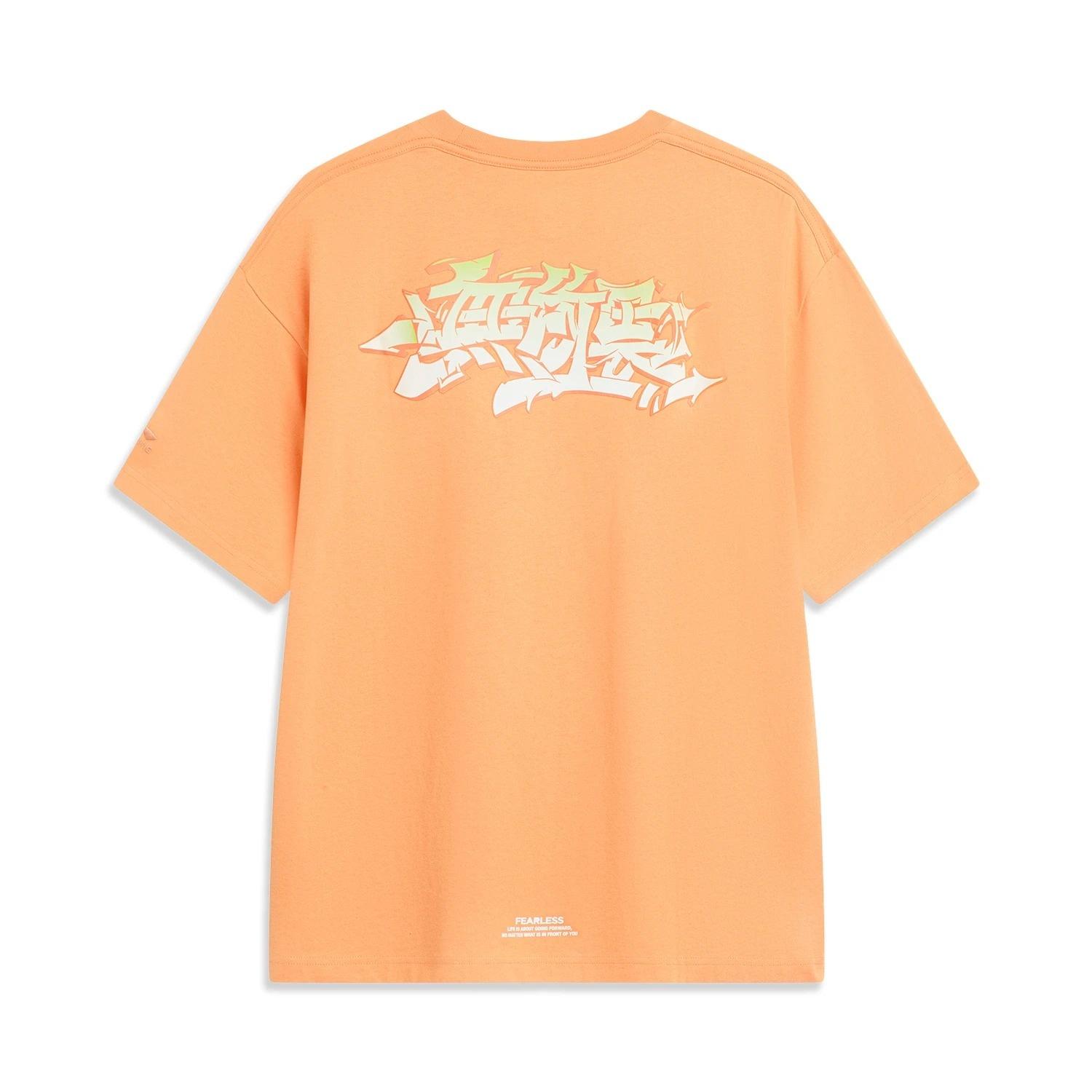 Li-Ning x OG_SLICK Skateboarding Graphic T-shirt Orange Men s AHST477-1 XXXL