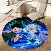 1pc Hunter x Hunter Anime Cartoon Design Round Carpet  Office Chair Mat, NonSlip Rug for Home Decor, Living Room, Bedroom