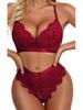 Ensemble de sous-vêtements deux pièces en dentelle sexy européenne et américaine