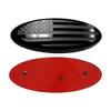 Aluminiowy Emblemat Flagi Amerykańskiej Grill Przedni Maska Tylna Odznaka z Podstawą ABS ze Silnym Klejem Odpowiedni do Samochodu F150 F250