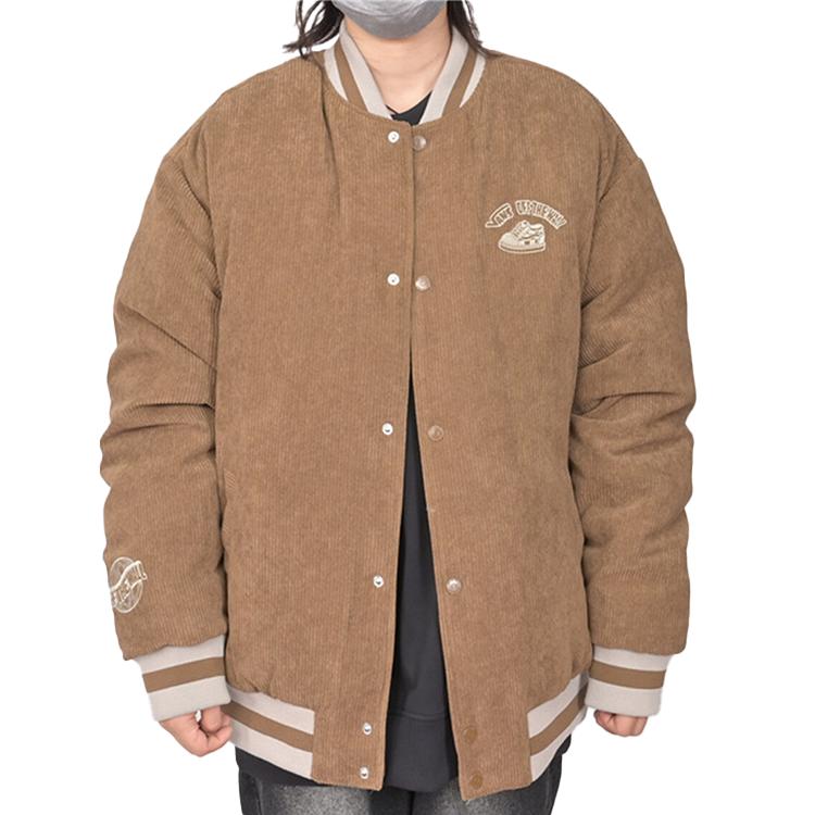 Vans Off The Wall Sports Casual Baseball Collar Single-Breasted Gray Duck Down Jacket Men Jackets VN000SPH0E0