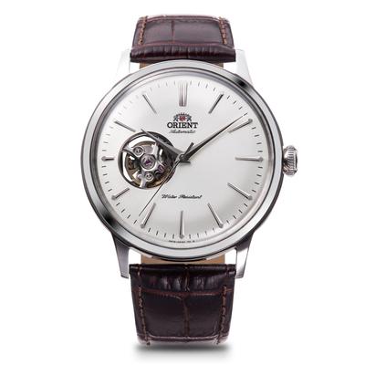 Orient Hodinky Bambino Automatické Mechanické Open Heart RN-AG0005S Pánské hodinky, Bílá/Stříbrná