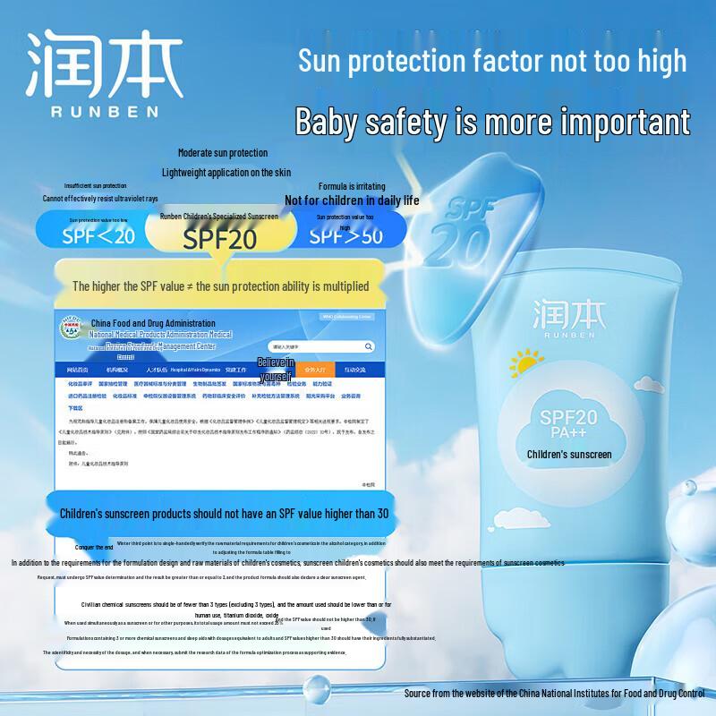 Runben Children's Sunscreen Lotion