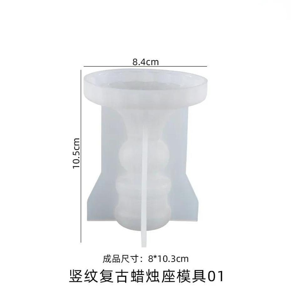 1 Pcs DIY Candlestick Mold Fashionable Handmade Retro Crystal Transparent Silicone Home Decoration Gift Creative Artistic Craft