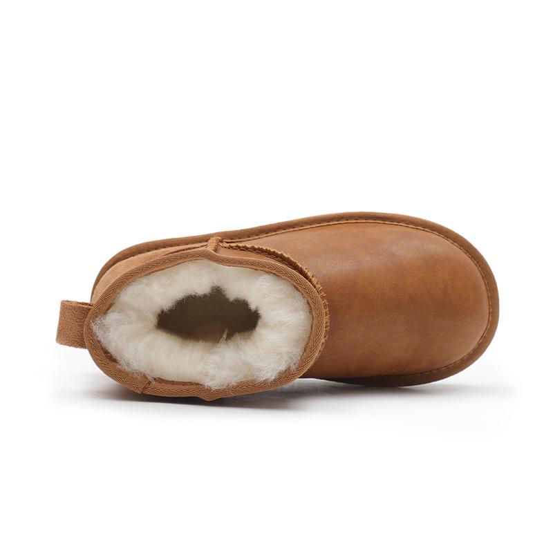 Women's 2025 Winter Waterproof Non-Slip Snow Boots for Children - Velvet Lined, Thick Cotton, Girls' Thick Sole Design.