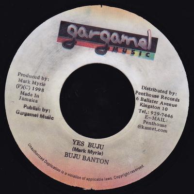 7inch Record BUJU BANTON - Yes Buju NONE Gargamel Music 1998 Jamaica Reggae, Ska & Dub Used