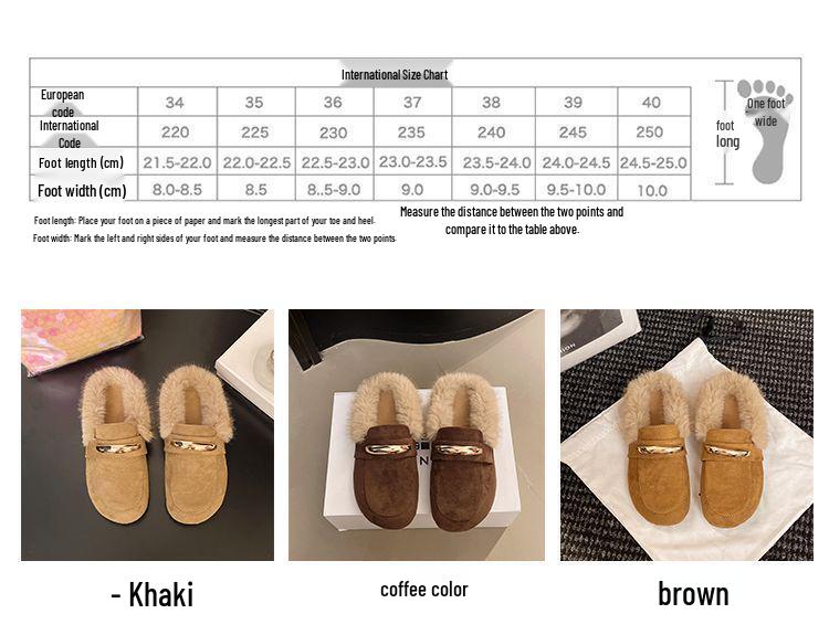 Birkenstock Women's Baotou Furry Slip-On Slippers - Autumn/Winter Style with Thick Sole and Height Increase