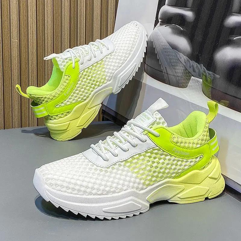 Men's Shoes Summer Breathable Deodorant Thin Mesh Hollow Large Mesh Casual Mesh Shoes Men's Soft-soled Running sneaker