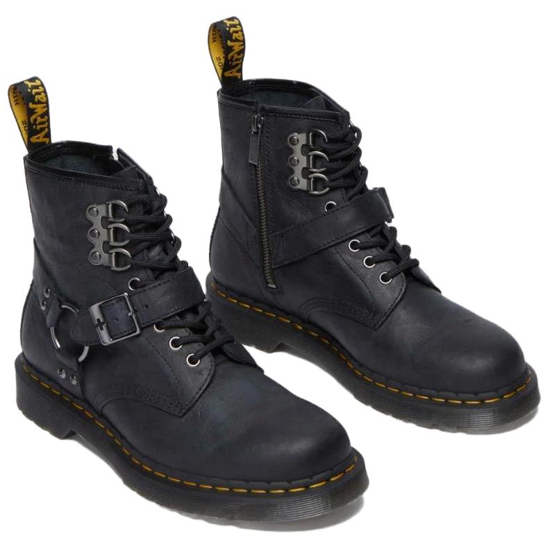 Dr. Martens Leather Fashion Comfortable Versatile Short Boots Unisex Boots Black 32038001