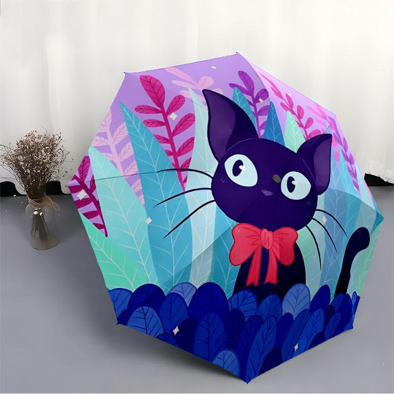 1pc Cat Garden Automatic Open/Close Umbrella, Portable Folding Umbrella for Travel, Themed Events, It Is Suitable As a Gift for Various Festivals, Out
